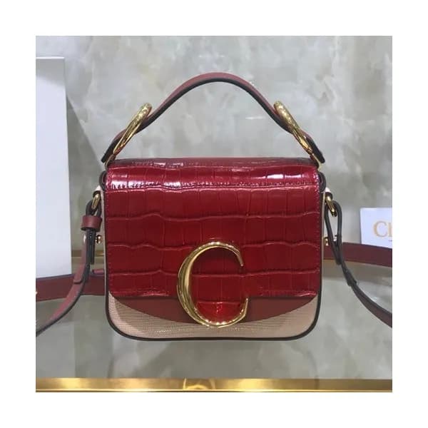 Chole 2020 C Leather Tote Shoulder Bag, 16cm - 끌로… - 1