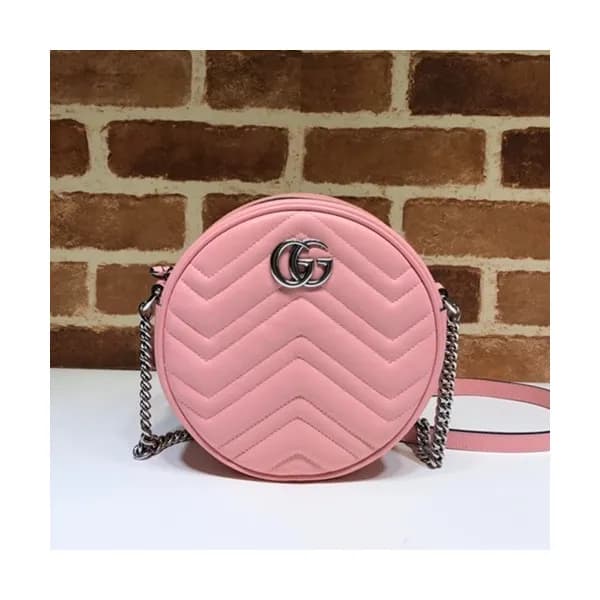 Gucci 2020 GG Marmont Mini Round Women Shoulder Ba… - 1
