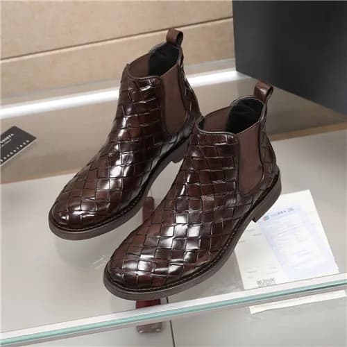 Bottega Veneta 2020 Men's Leather Ankle Boots … - 1