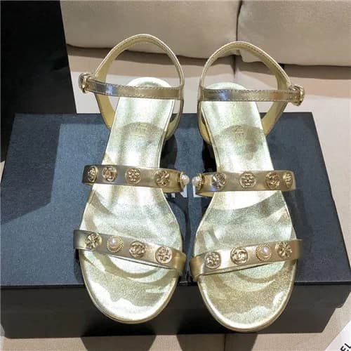 [매장판]Chanel 2021 Women's Leather Sandal,CHAS06… - 1