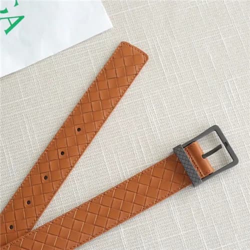 Bottega Veneta 2021 Men's Leather Belt,3.5cm,B… - 1