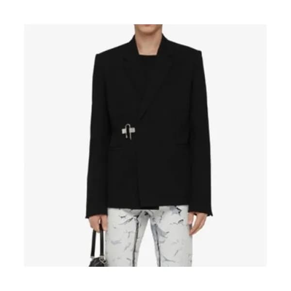 Givenchy Mens Modern Logo Suit Jackets Black - 지방… - 1