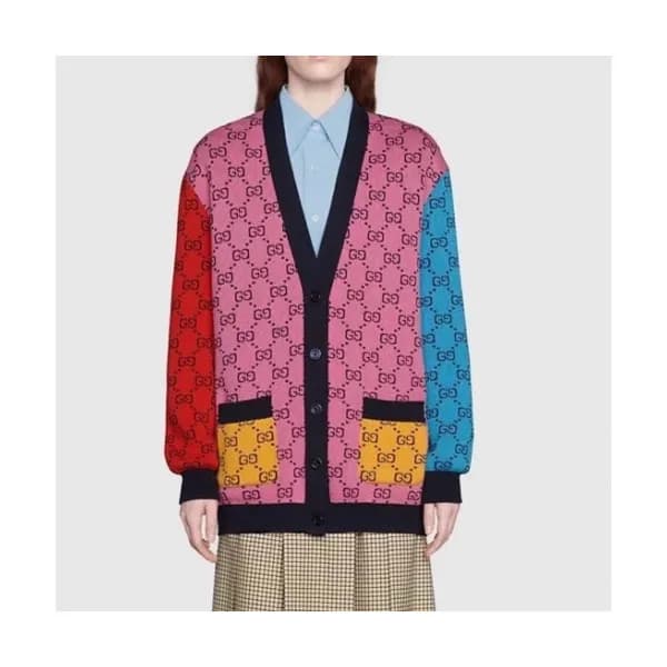 Gucci Womens Trendy V-neck Cardigan Red - 구찌 2021 … - 1