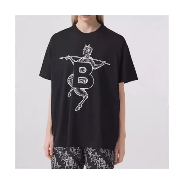 Burberry Mm/Wm Logo Cotton Short Sleeved Tshirts … - 1