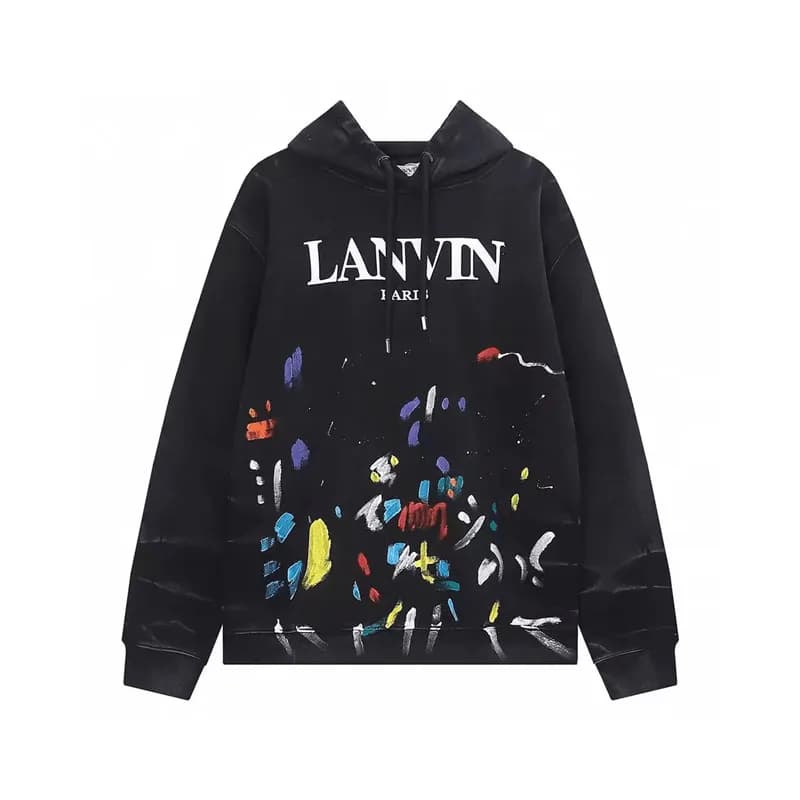 LANVIN Unisex Tshirts Green - 랑방 2022 남/녀 캐쥬얼 후드티 … - 1