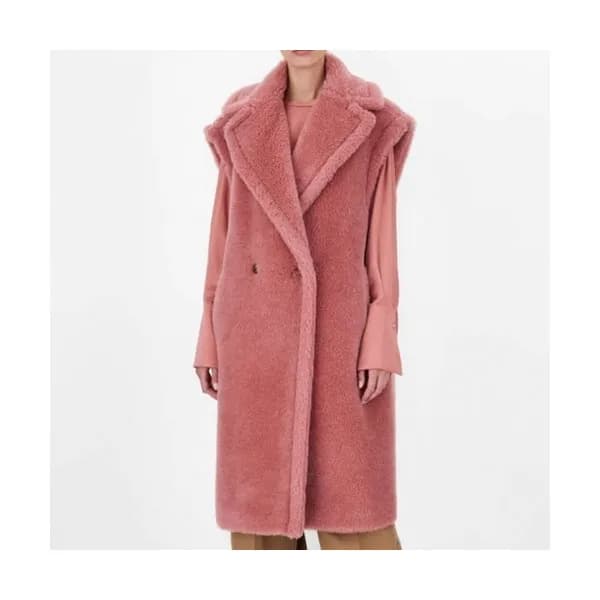Maxmara Ladies Flannel Best Pink - 막스마라 여성 플란넬 베스트… - 1