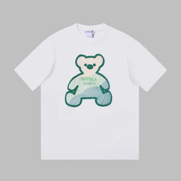 보테가 남성 크루넥 화이트 반팔티 - Mens White Tshirts - bot0256x - 1
