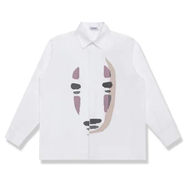 로에베 남성 클래식 화이트 셔츠 - Loewe Mens White Tshirts - loe… - 1