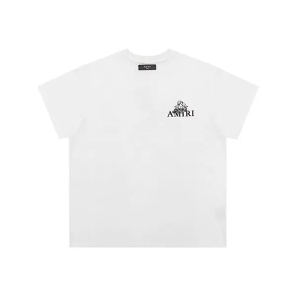 아미리 남성 화이트 크루넥 반팔티 - Mens White Tshirts - amr0348x - 1