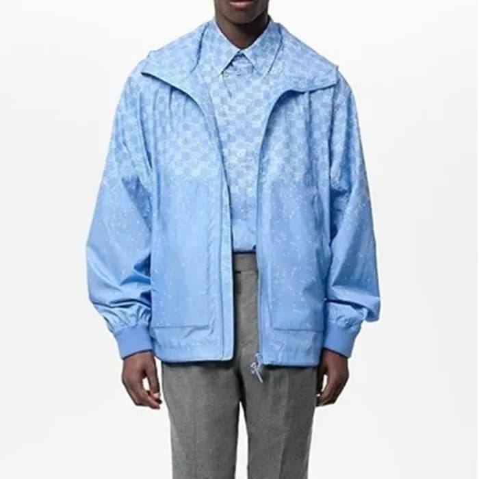 루이비통 남성 블루 후드 자켓 - Louis vuitton Mens Blue Jackets… - 1