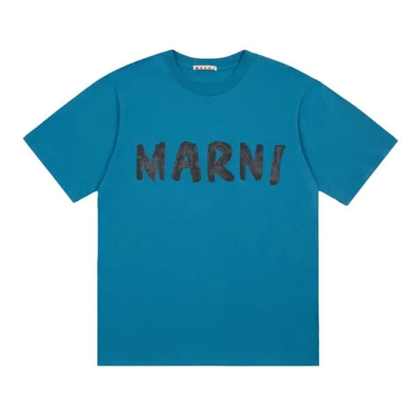 마르니 남성 클래식 블루 반팔티 - Marni Mens Blue Tshirts - Mar1… - 1