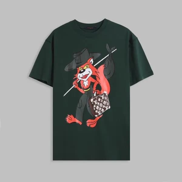 루이비통 남성 그린 크루넥 반팔티 - Mens Green Tshirts - lou04990… - 1