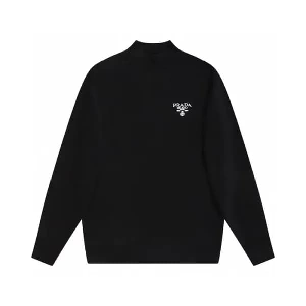 프라다 남성 터틀넥 블랙 니트 - Prada Mens Black Knits - pra028… - 1