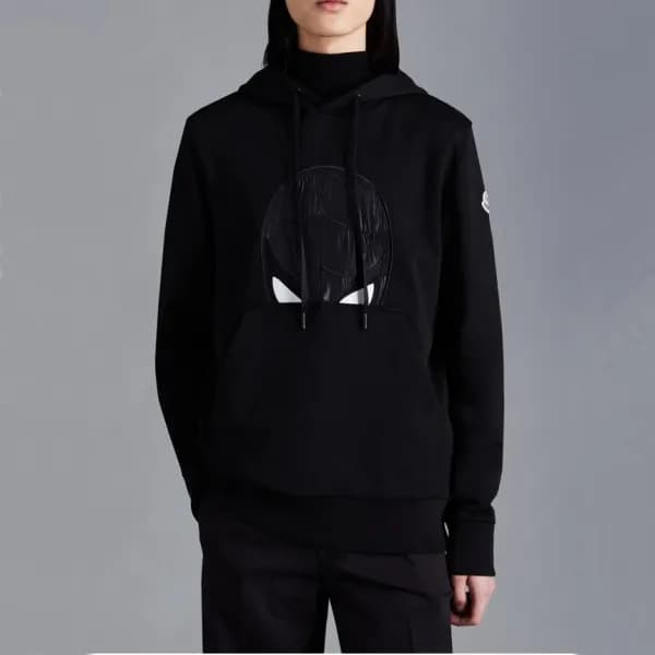 몽클레어 남성 클래식 블랙 후드티 - Moncler Mens Black Hoodie - m… - 1