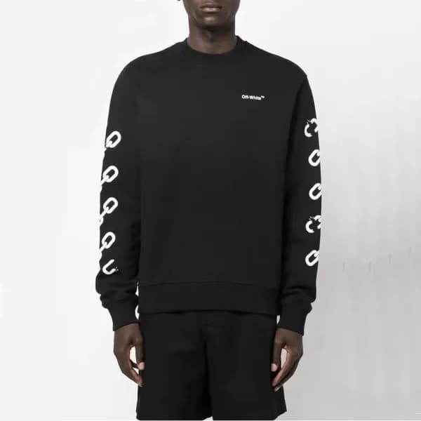 오프화이트 남성 모던 블랙 맨투맨 - Off-white Mens Black Tshirts … - 1