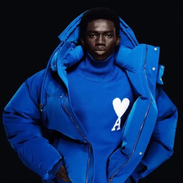 아미 남/녀 덕다운 블루 패딩 - Ami Unisex Blue Padding - ami03… - 1
