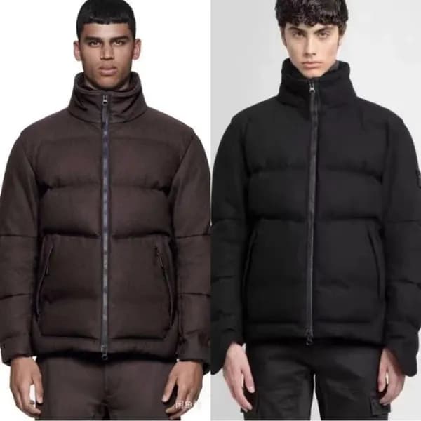 스톤아일랜드 남성 블랙 구스다운 패딩 - Stone Island Mens Black Pad… - 1