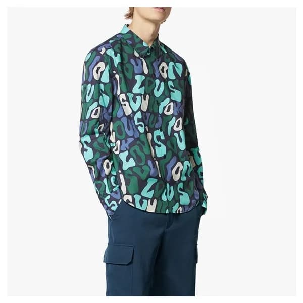 루이비통 남성 블루 셔츠 - Louis vuitton Mens Blue Tshirts - … - 1