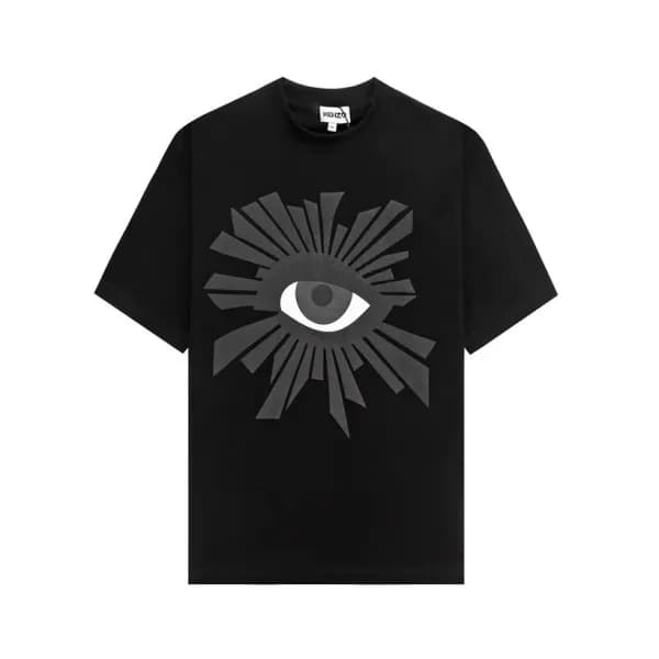 겐조 남/녀 블랙 크루넥 반팔티 - Kenzo Unisex Black Tshirts - k… - 1