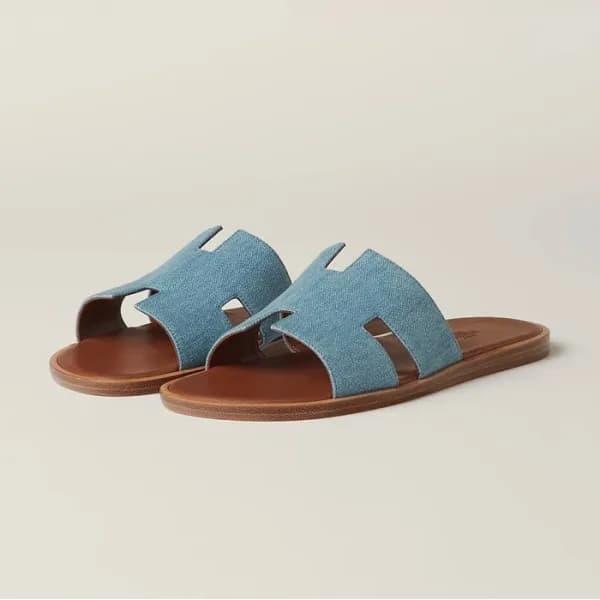 에르메스 남성 블루 이즈미르 - Hermes Mens Blue Slipper - he104… - 1