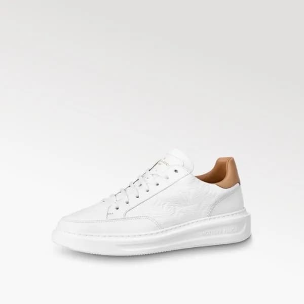 루이비통 남성 화이트 스니커즈 - Louis vuitton Mens White Sneake… - 1