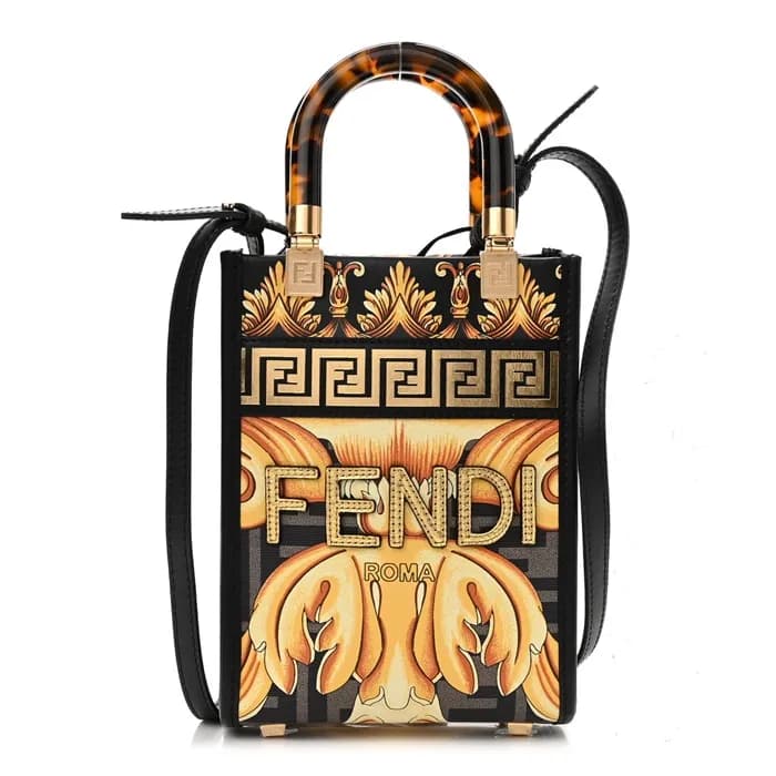 펜디 여성 블랙 미니 선샤인 백 - Fendi Womens Black mini Sunshi… - 1