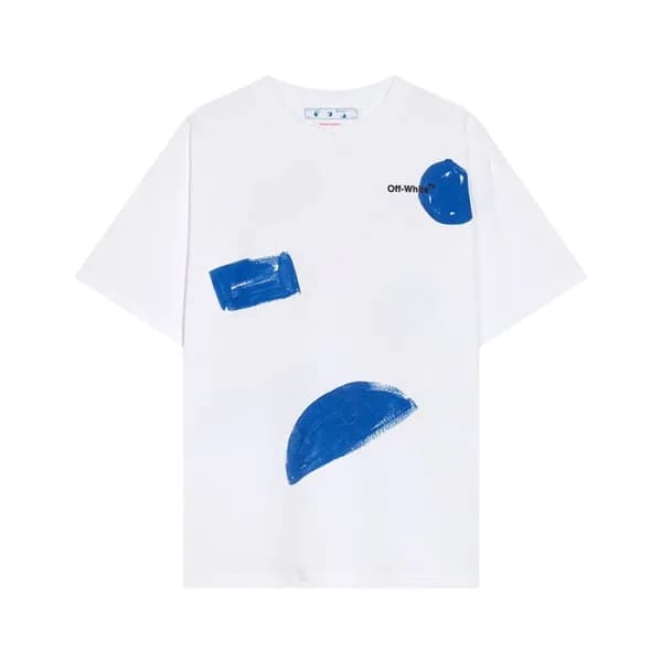 오프화이트 남성 모던 화이트 반팔티 - Off white Mens White Short s… - 1