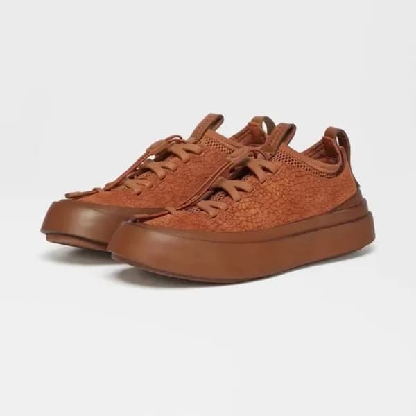 에르메네질도 제냐 남성 카멜 스니커즈 - Ermenegildo Zegna Mens Came… - 1