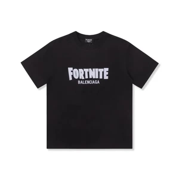 발렌시아가 남성 블랙 크루넥 반팔티 - Balenciaga Mens Black Short … - 1