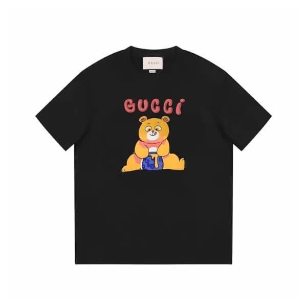 구찌 남/녀 블랙 크루넥 반팔티 - Gucci Unisex Black Short sleev… - 1