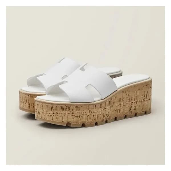 에르메스 여성 화이트 샌들 - Hermes Womens White Sandals - he2… - 1