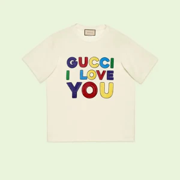 구찌 남/녀 아이보리 크루넥 반팔티 - Gucci Unisex Ivory Short sle… - 1