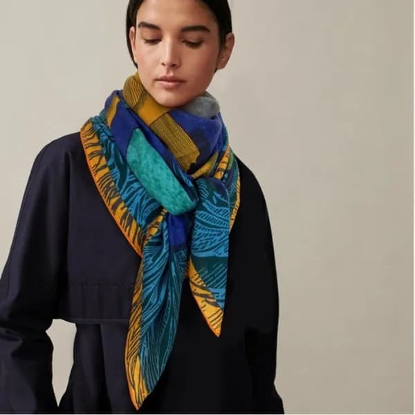에르메스 여성 블루 스카프 - Hermes Womens Blue Scarf - he506x - 1