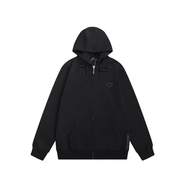 프라다 남성 블랙 후드티 - Prada Mens Black Hoodie - pr833x - 1