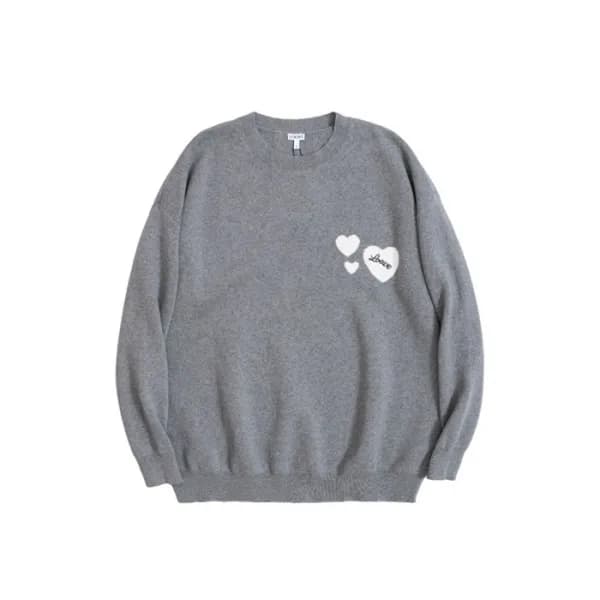 로에베 남성 그레이 크루넥 스웨터 - Loewe Mens Gray Sweaters - lo… - 1