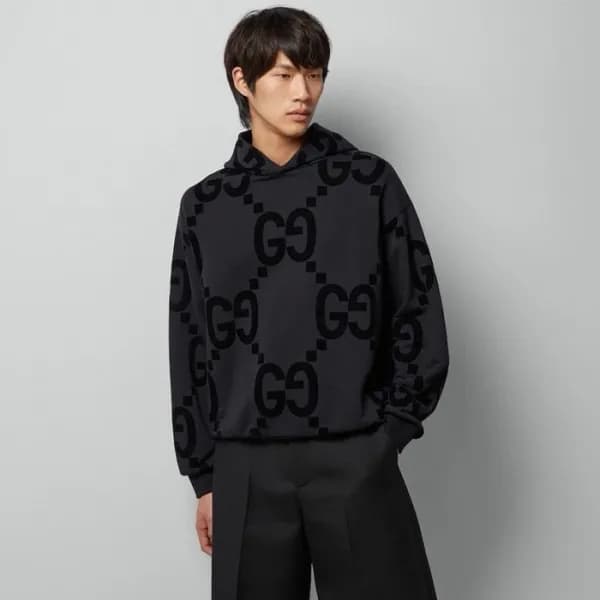 구찌 남성 블랙 후드티 - Gucci Mens Black Hoodie - guc23x - 1