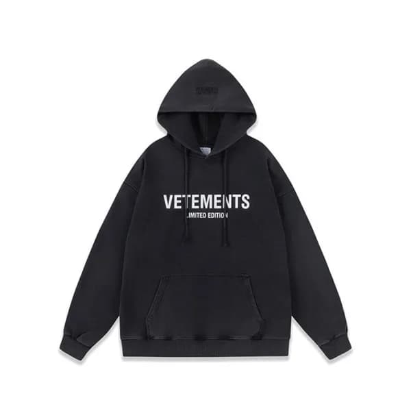 베트멍 남성 다크 그레이 후드티 - Vetements Mens Dark-gray Hoodi… - 1