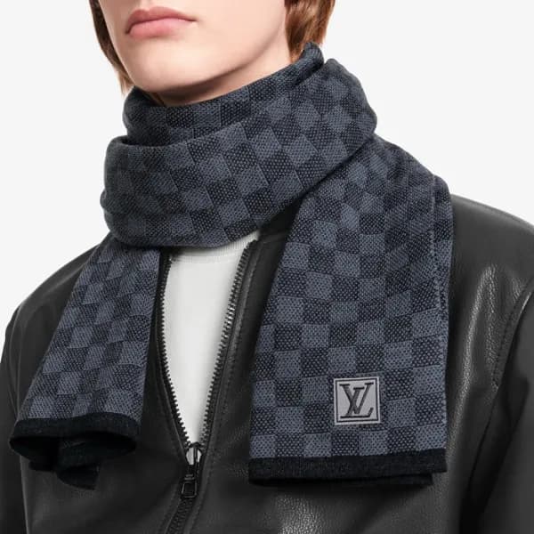 루이비통 남성 블랙 머플러 - Louis vuitton Mens Black Muffler … - 1