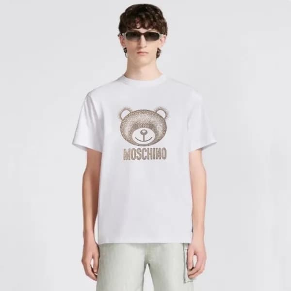 모스키노 남/녀 화이트 반팔티 - Moschino Unisex White Tshirts -…
