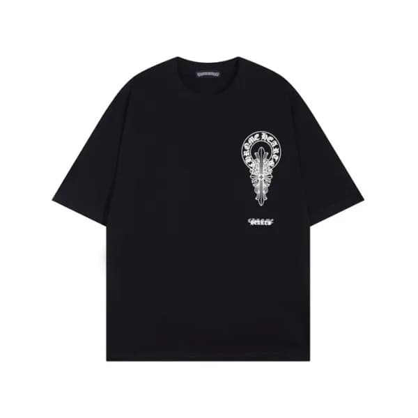 크롬하츠 남성 블랙 반팔티 - Chrom Hearts Mens Black Tshirts -… - 1