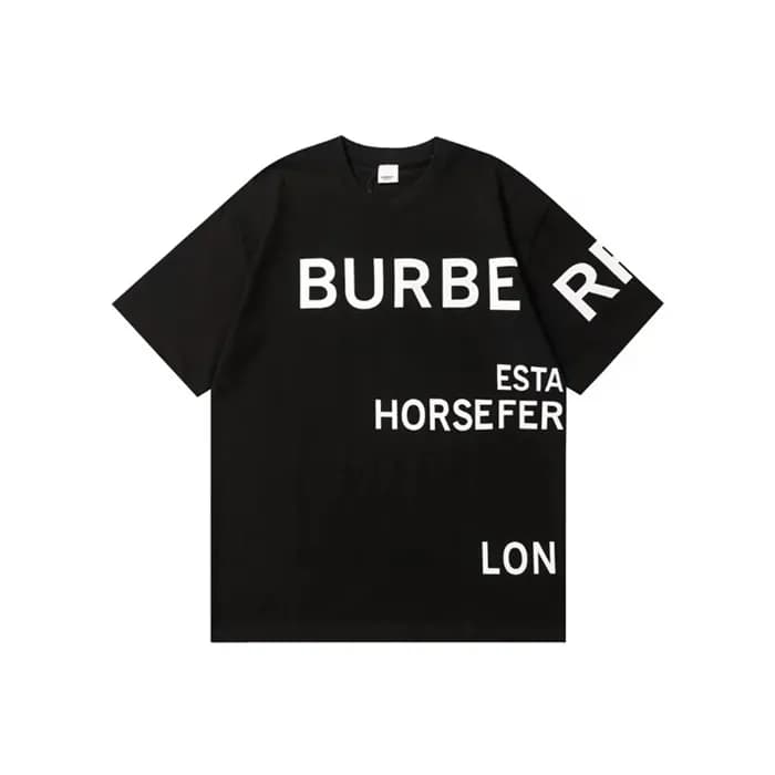 버버리 남성 블랙 반팔 티셔츠 - Burberry Mens Black Tshirts - b… - 1