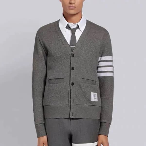 톰브라운 남성 브이넥 가디건 - Thom Browne Mens Cardigan - thc1…