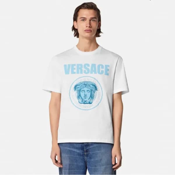 베르사체 남성 반팔 티셔츠 - Versace Mens Round Tshirts - vec7… - 1