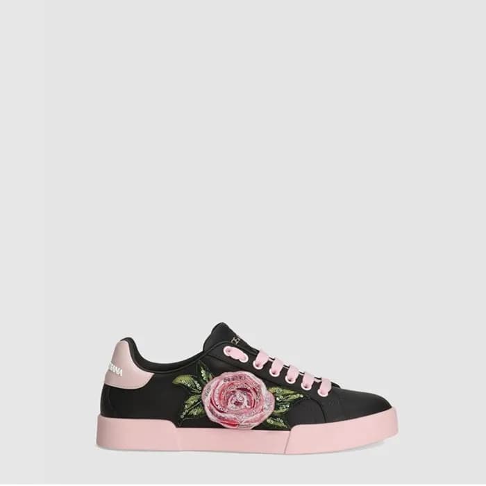 돌체앤가바나 남/녀 가죽 포르토피노 스니커즈 - Dolc&Gabbana Unisex Lea… - 1