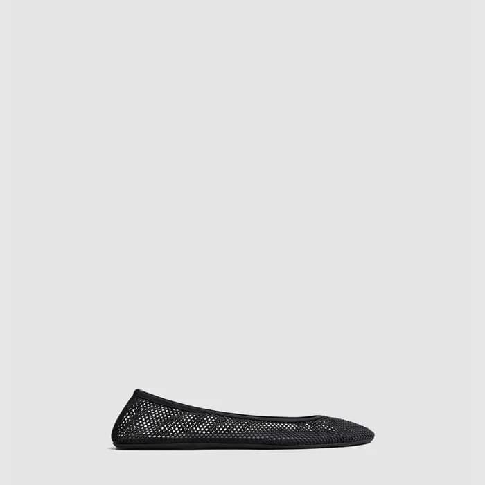 알라이아 여성 피시넷 소재 로우 뱀프 발레 플랫 슈즈 - Alaia Womens Fishn… - 1