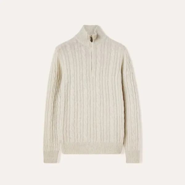 로로피아나 남성 집업 스웨터 - Loro Piana Mens Zip-up Sweater -… - 1