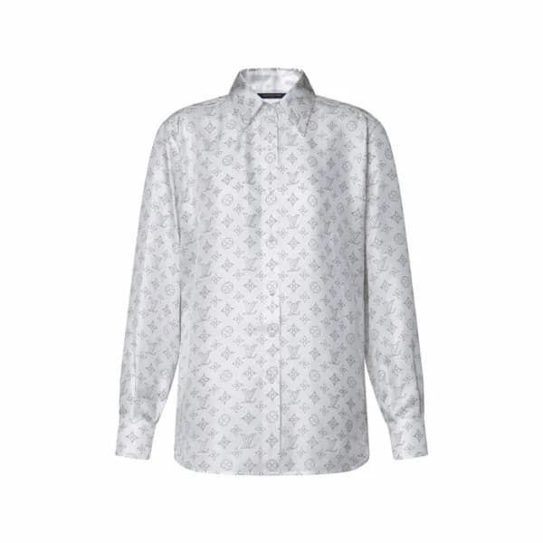 루이비통 여성 실크 셔츠 - Louis vuitton Womens Silk Shirt - … - 1