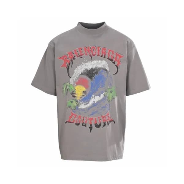발렌시아가 남성 라운드 반팔 티셔츠 - Balenciaga Mens Round Tshirt… - 1