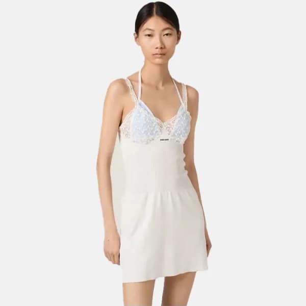 미우미우 여성 레이스 드레스 - Miumiu Womens Lace Dress - mic15… - 1