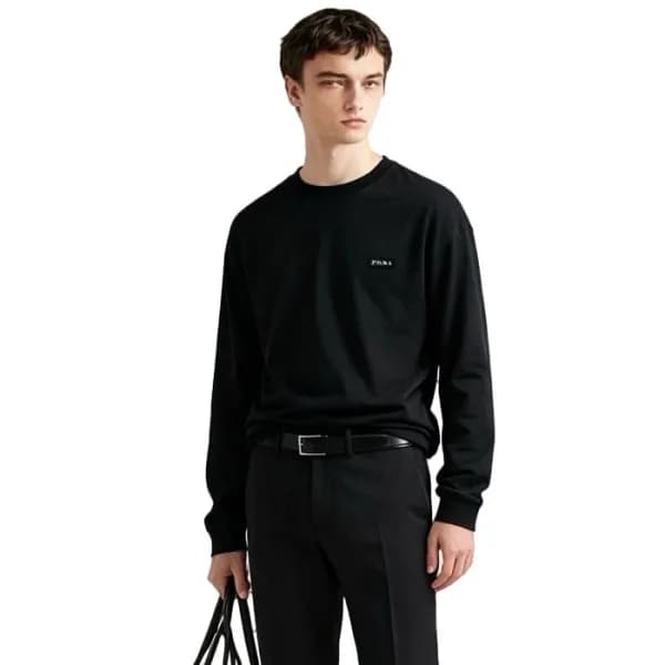 프라다 남성 라운드 긴팔티 - Prada Mens Round Tshirt - prc17126x - 1